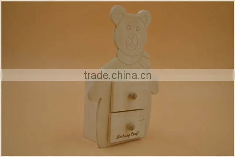 2015 newest style bear shape wooden storage case|home decor|office desk