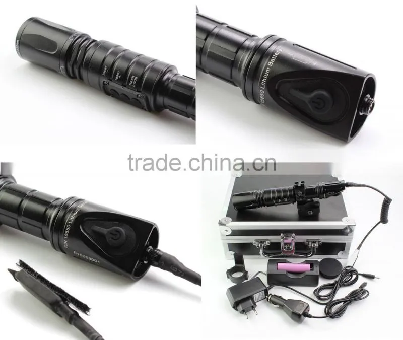 Suzero Output power 20-100mw adjustable Long Distance tactical Green Laser Flashlight Designator Illuminator Torch