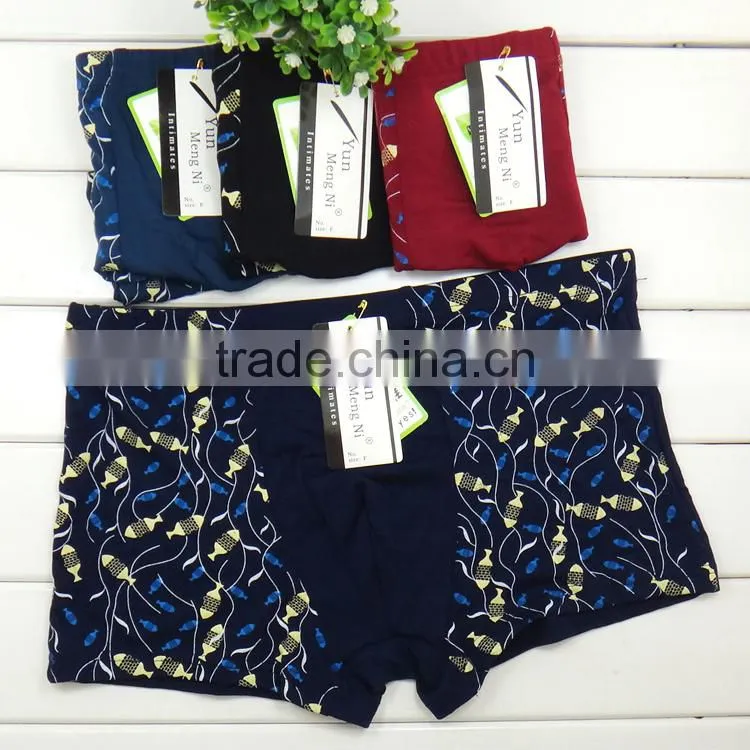 High quality fashion leaves men boyshort sexy factory price wholesale men boxer briefs