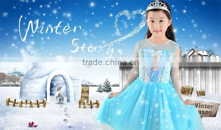 2015 new girls dress cosplay costume dresses kids wedding dress summer child party dress