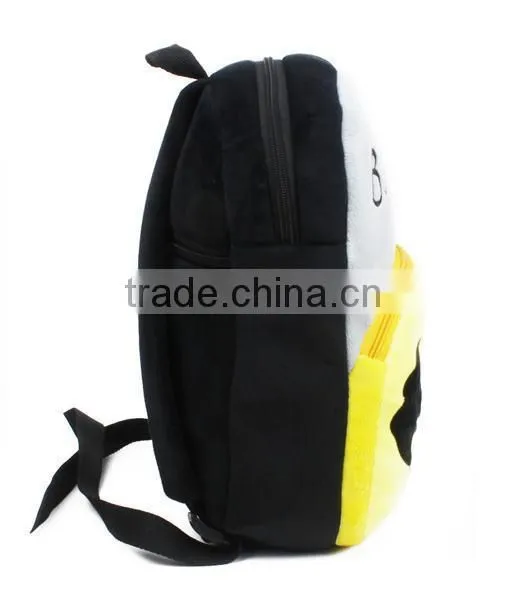 2015 Duck plush bags 3D wholesale children school bag baby cartoon school bag for kids