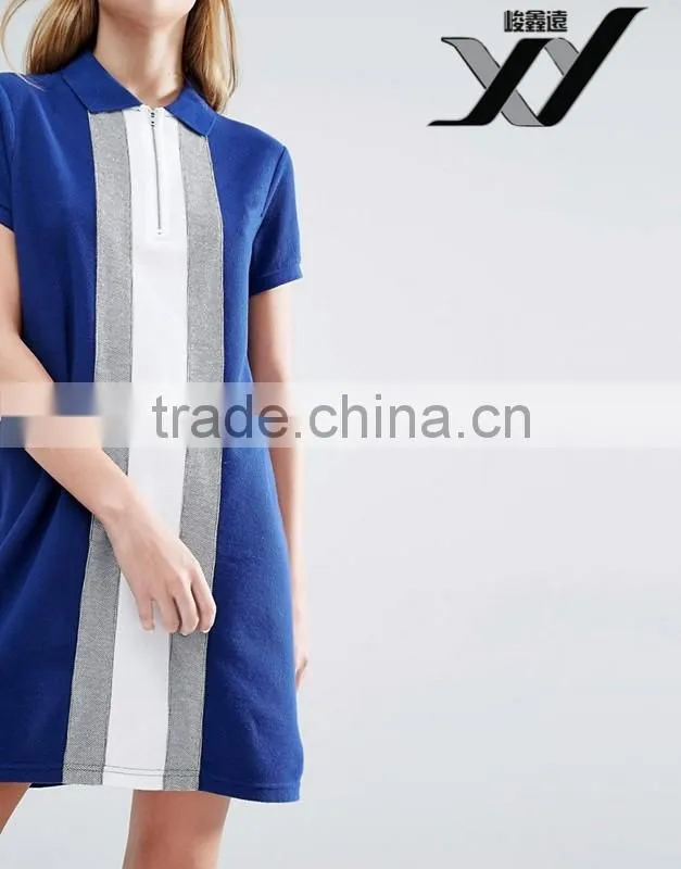 casual polo dress for girl in preppy style