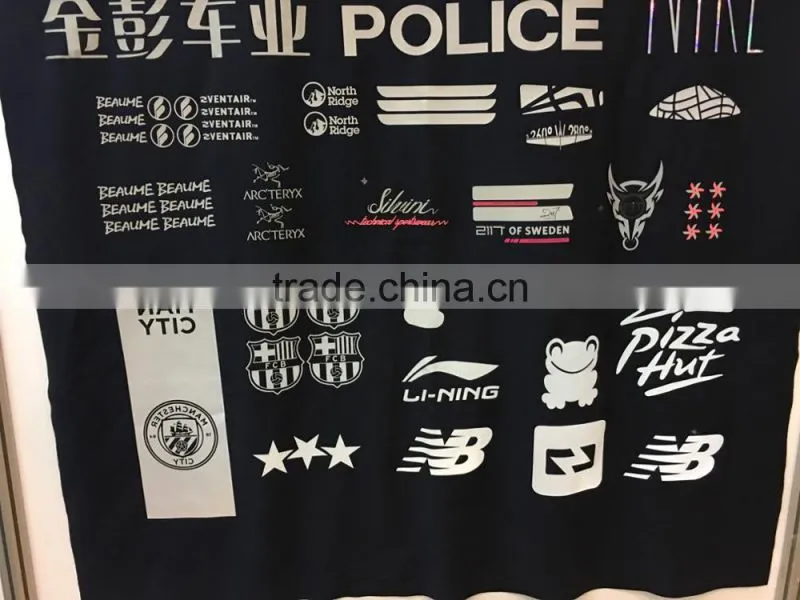 heat-transfer refective logos be heated on t-shirt