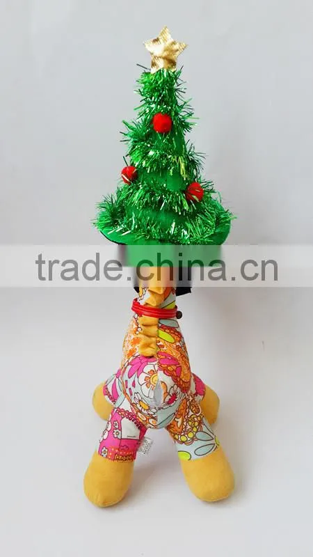 factory sale green Christmas tree style christmas dog hat