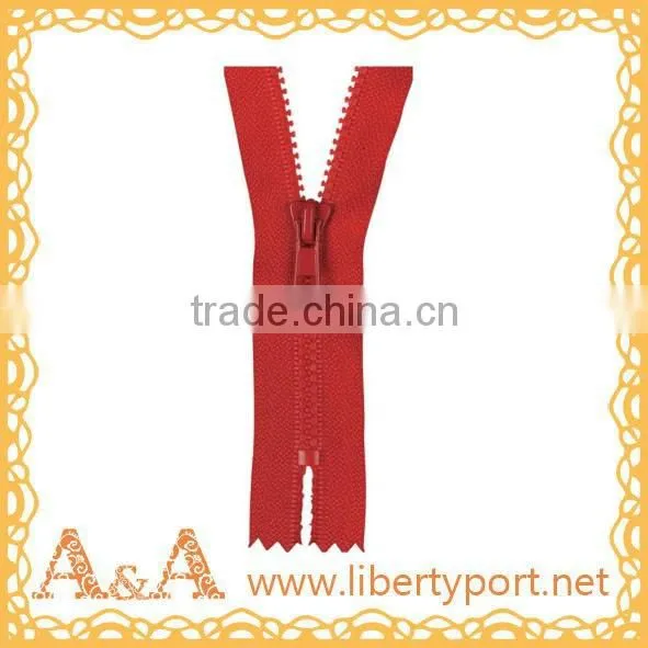 #5 auto lock open-end woven tape resin plastic zipper