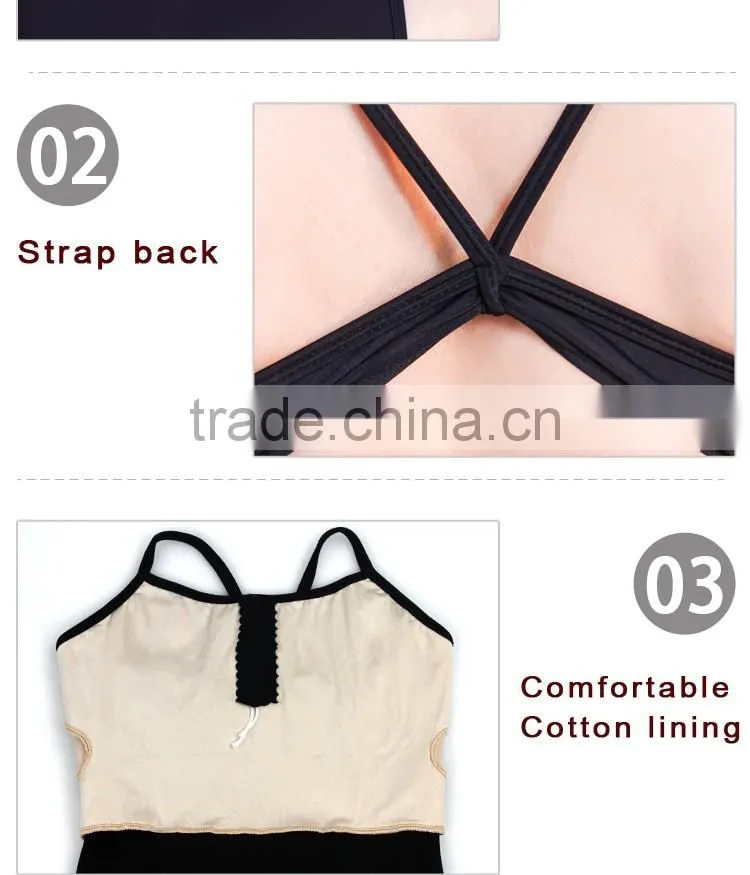Black Swan Ballet Leotard Sexy Multi-Straps Women Bodysuit Camisole Gymnastics Leotards For Adults