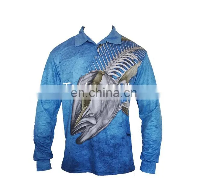 OEM Round Neck protection custom functional fishing shirts