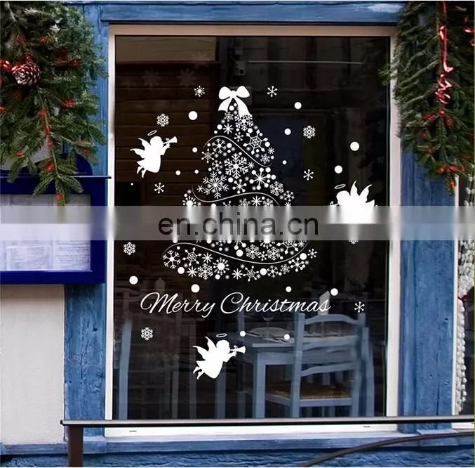Christmas Snowflake Tree and Angel Removable Window/Wall Sticker Christmas Decoration