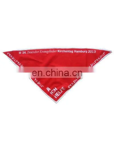 Cheap wholesale 100% cotton red trangle bandana printing big bandana