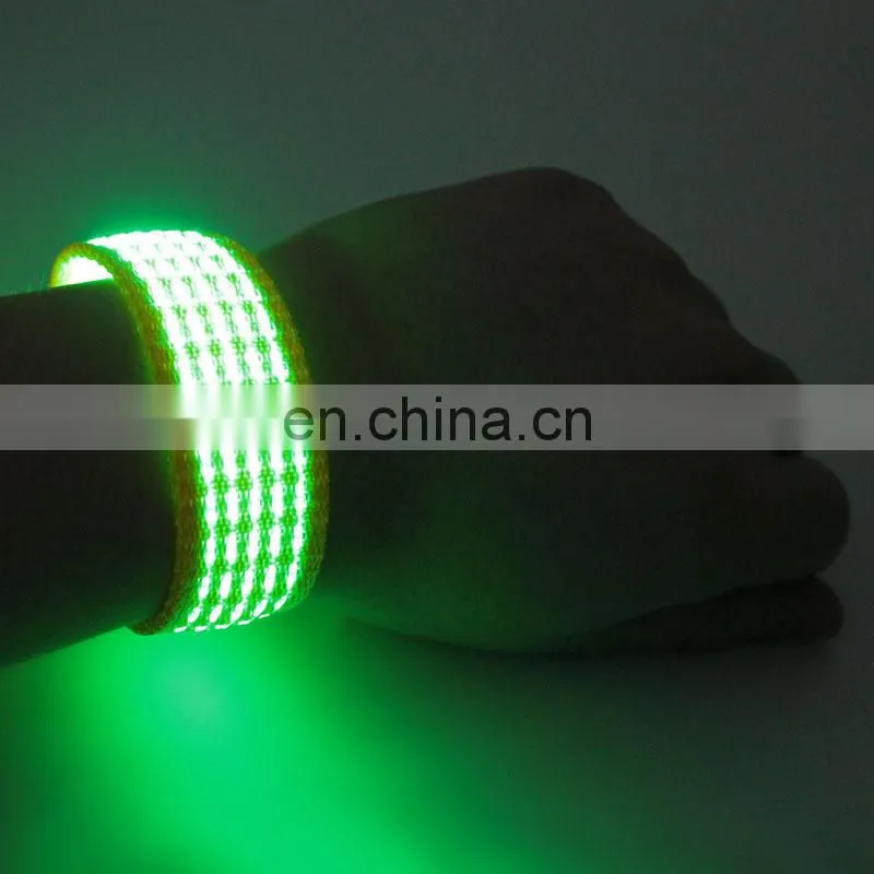 Hot sale flashing led wristbands led nylon wristband led light up wristband