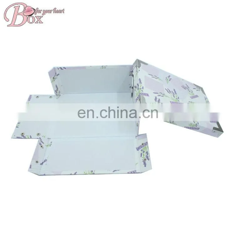 Classic Rectangle Buttons Folding Cardboard Storage Box for Shoe