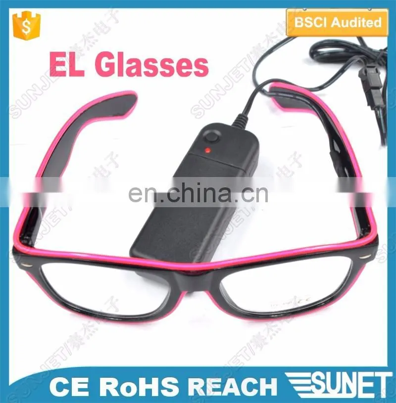 Hot Sale Multicolor Bright LED Glasses Festival LED Glow EL Glasses
