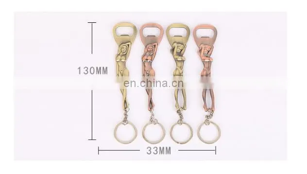 Hot Sale Meytal Antique Style Sexy Russian Lady Wine keychain Bottle Opener