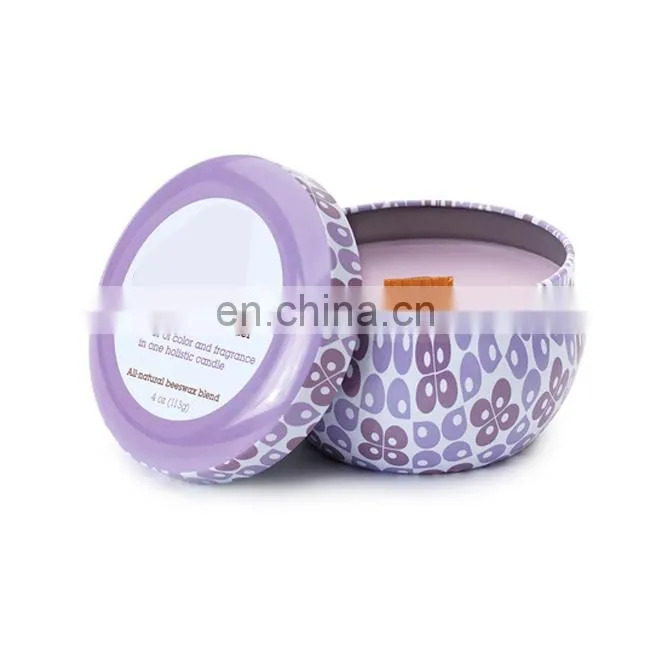 Quality assurance portable metal empty travel scented rustic candle tins