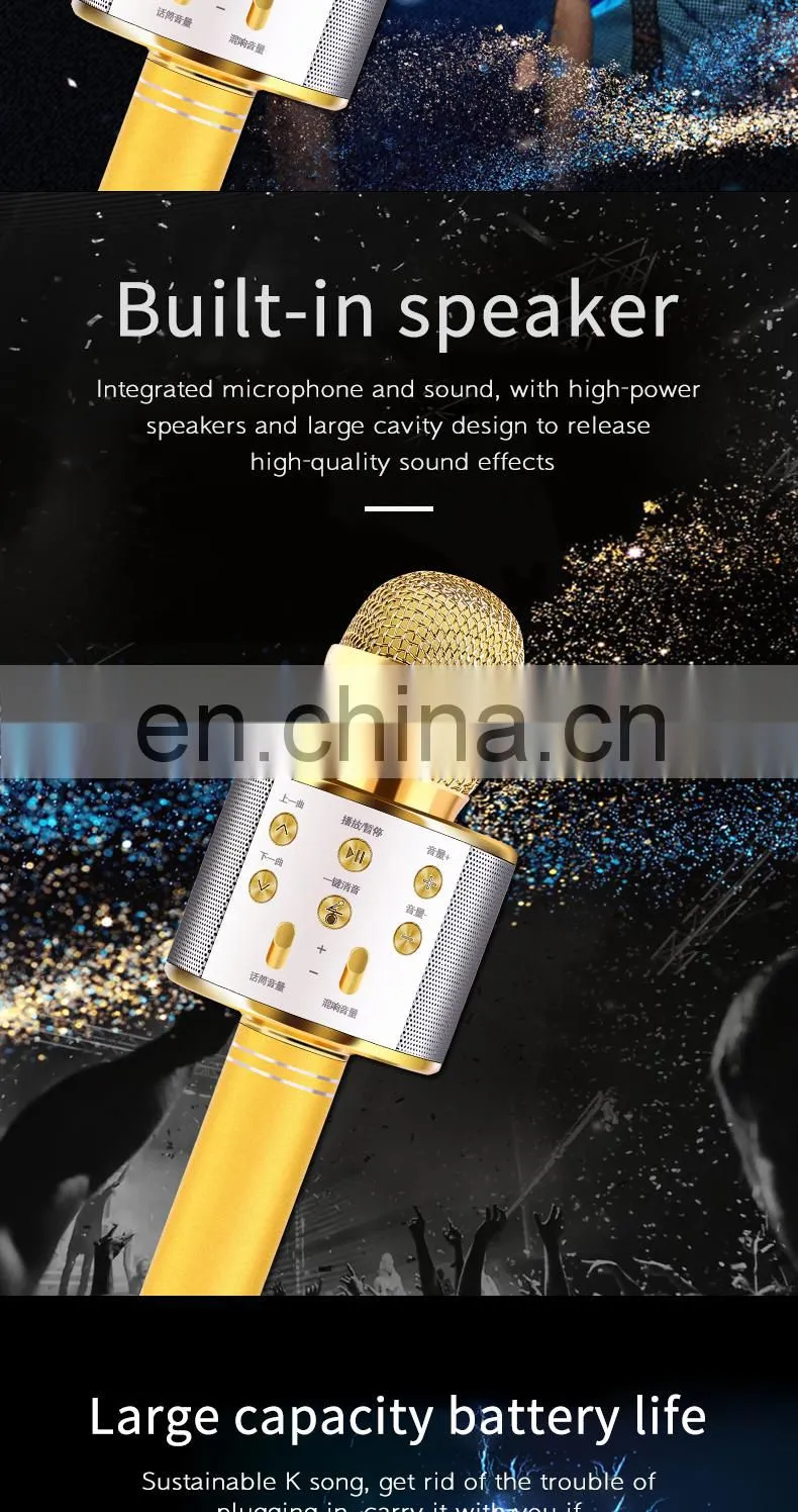 Handheld wireless microphone professional Portable Factory wholesale 2020 new product For USB for karaoke microphone