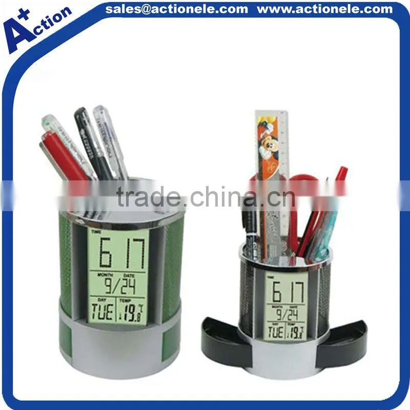 Penholder alarm digital clcok with LED backlight