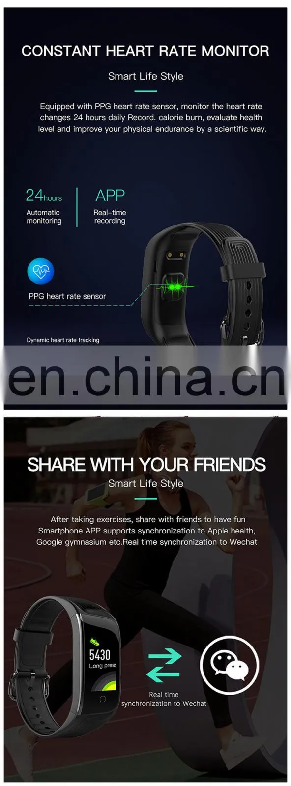 SANDA S4 Men Women Sports Bracelet Wrist Band Smart Watch Hear Rate Monitor Fitness gps Smartwatch