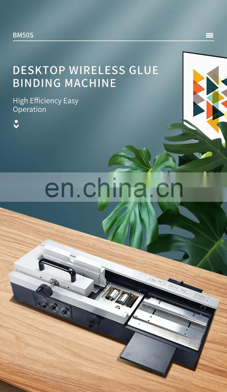 SBM-50S wire binding machine 200 books/hour 2022 binding still machine with glue on the side