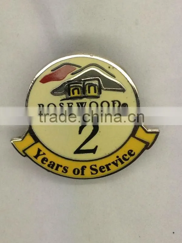 Custome metal gift epola badge / imitation lapel pins check pattern tartan design