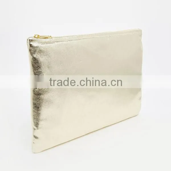 Fashion Gold Clutch Bag Metallic Leather Gold Clutch Bag