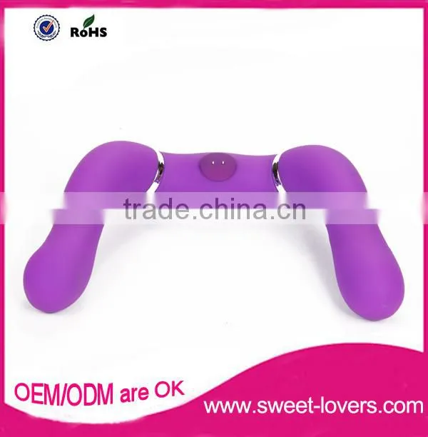 2016 OEM Service lectric controlled sex toy dual vibrator artificial penis for lesbian