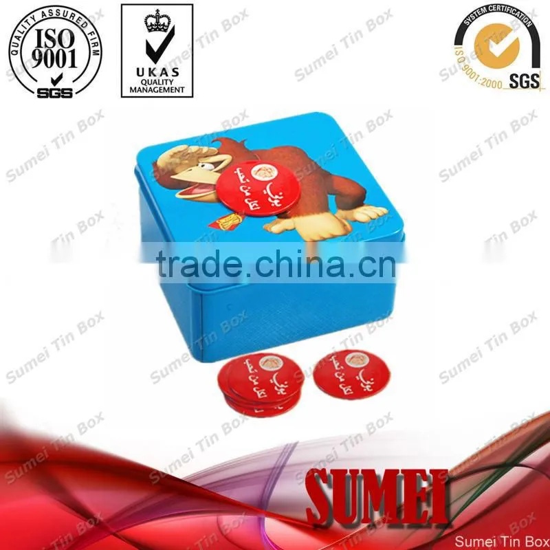 Rectangular chess tin box