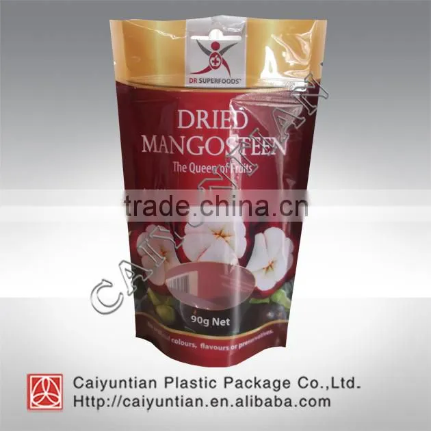 laminated customized dried fruit packaging plastic bag,stand up resealable heat seal dried fruit plastic bag