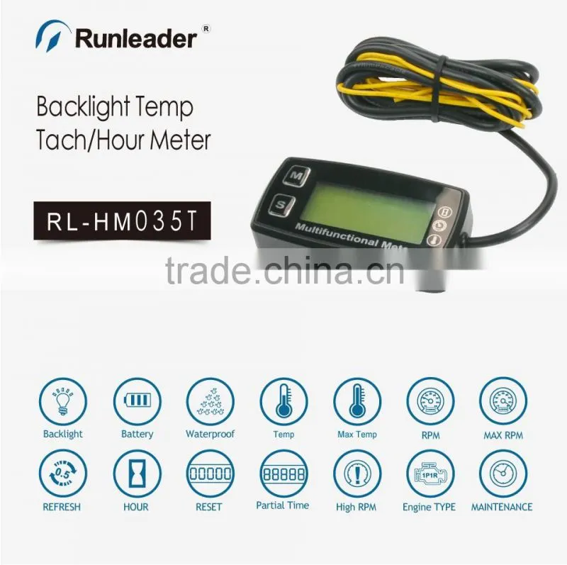 Multifunction meter for motorcycle for gasoline engine for 2/4 stroke engine rpm meter temp meter for parajet jet ski paramotor