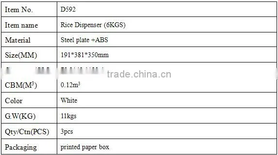 D592 rice container stainless steel rice box