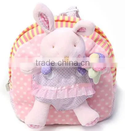stuffed animal backpack for school/plush school bag for child/plush school bags