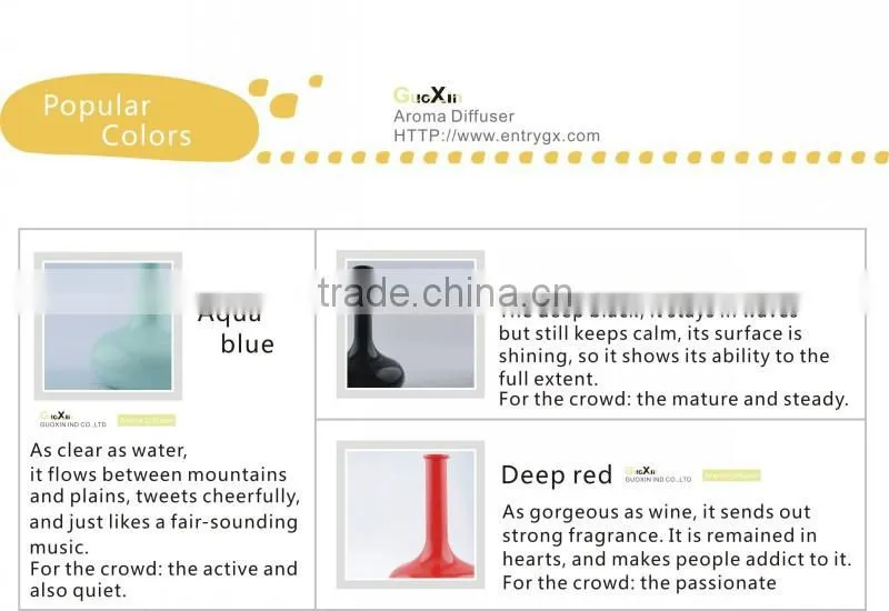 01k vivid yellow 2014 Fashion home decor scent diffuser