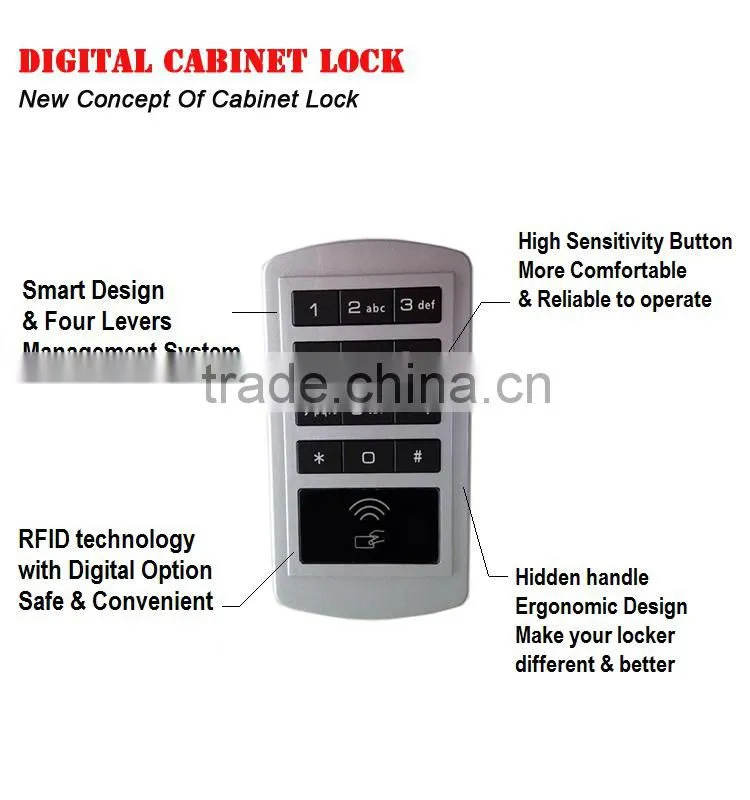 EDA RFID Wireless Security System Gym Magnetic Locker Lock