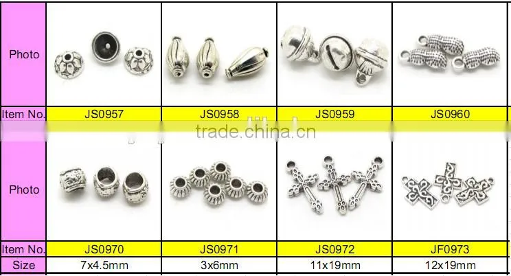 JS0954 trumpet shaped metal end caps for jewelry or tassels,drawstring end caps