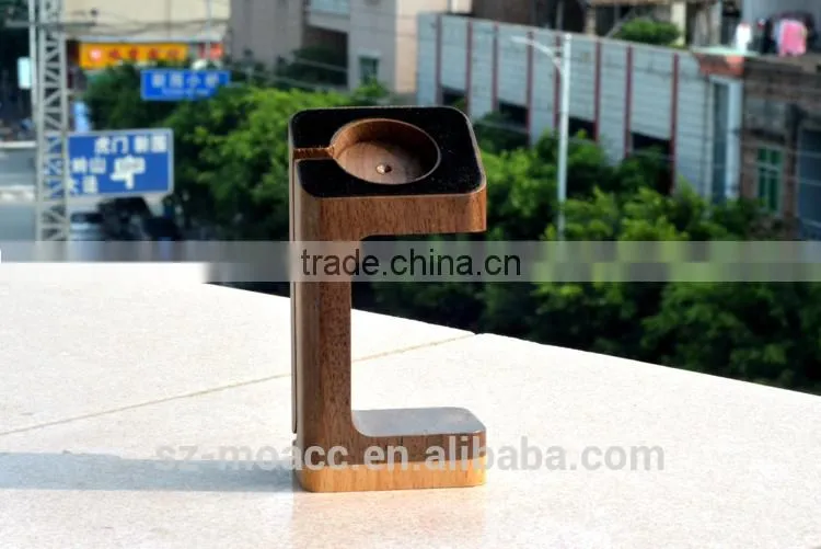 2015 new design Wood Grain stand Charger Holder For Apple Watch