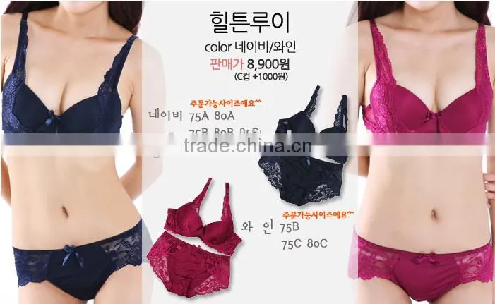 hot sell sexy girl lace push up bra&brief sets underwear/lingerie/intimate
