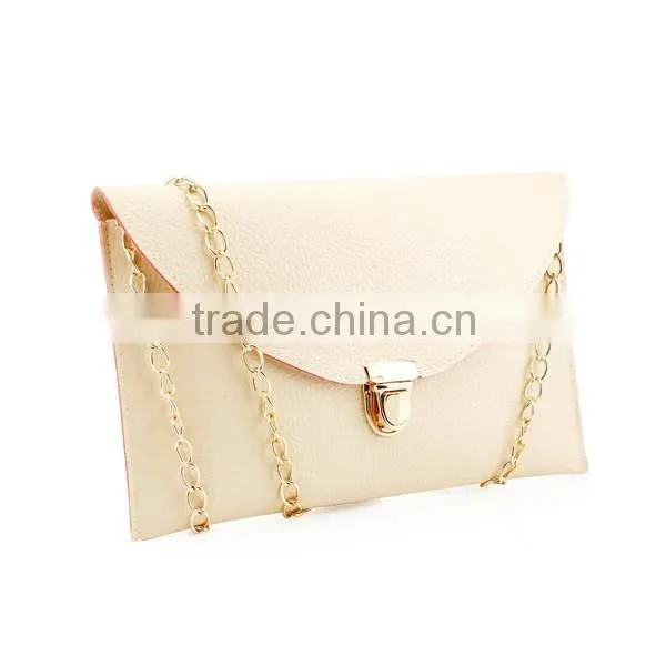 Small White Envelope Clutch Crossbody Satchel Evening Bags Leather Lady Bag