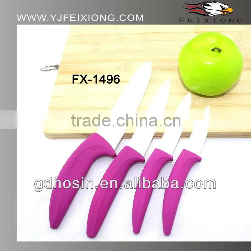 3" colorful handle ceramic knife with window box