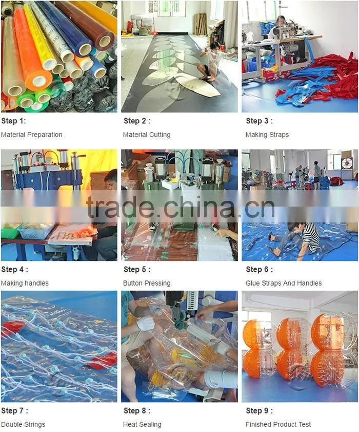 Hot in summer games funny bumper bubble football,inflatable jumbo fun ball