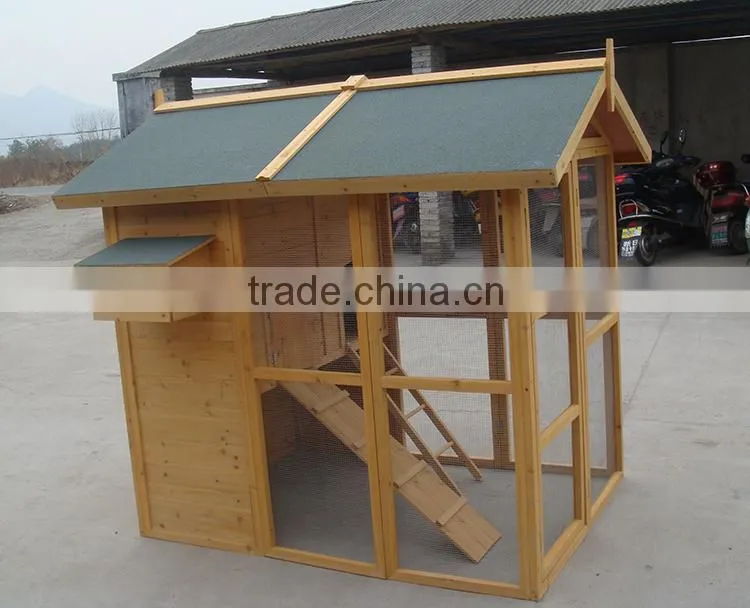 outdoor wooden prefab chicken coop