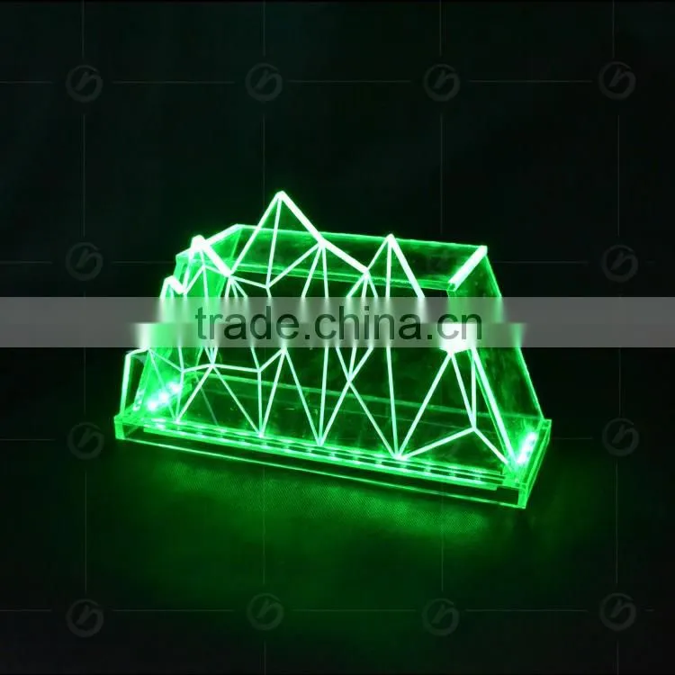 Fashion high end custom acrylic bar table,with colorful light for different colors