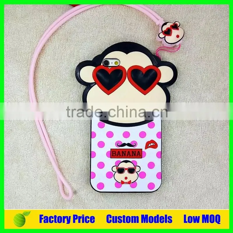 High quality factory direct 3d cartoon cell phone silicone case cover for iphone 6 6s 6plus price 1.5usd