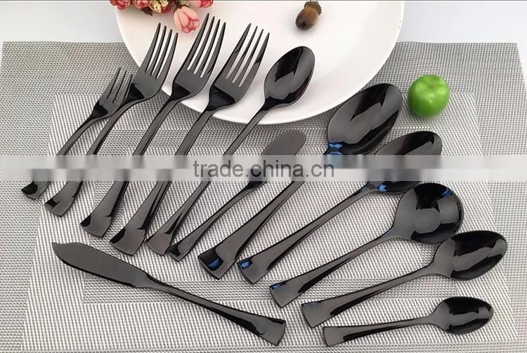 Gold plated flatware cultery set 8002