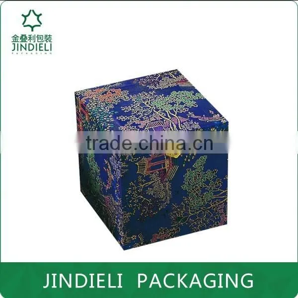 nice decorative cloth wood gift box packaging