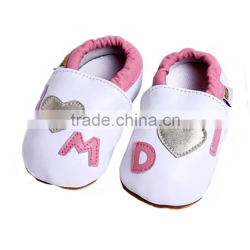 Soft Sole Baby Shoes Handmade Infant Gift Butterfly Pink Comfortable Leather Shoes