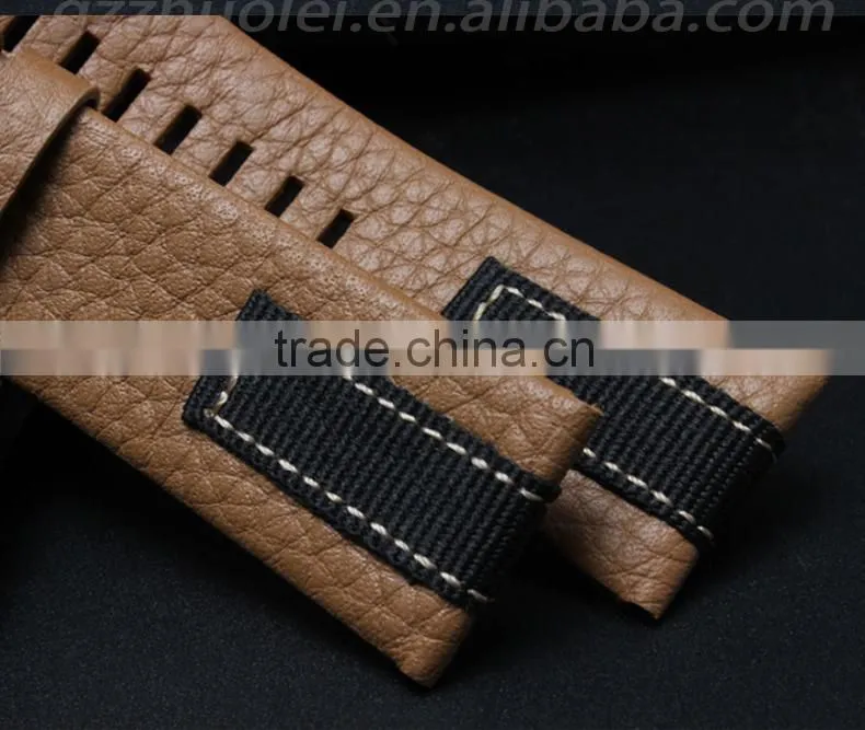 leather Watch Strap 26mm with fashionable stainless steel buckle Wholesale 3PCS