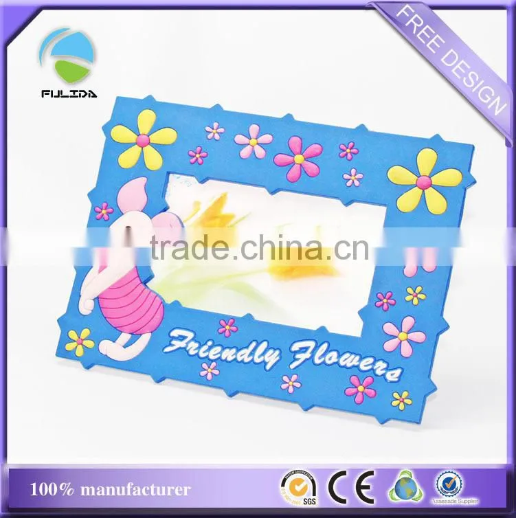 cheaper flowers souvenir rubber plastic red photo frame