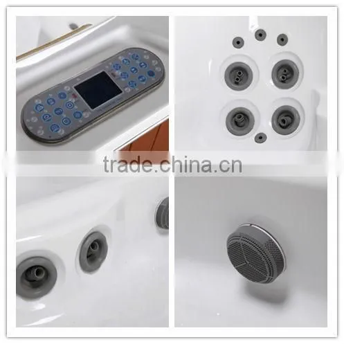 Wholesale spa products from Hangzhou China colorful water lamp 5 person swim spa pool with DVD
