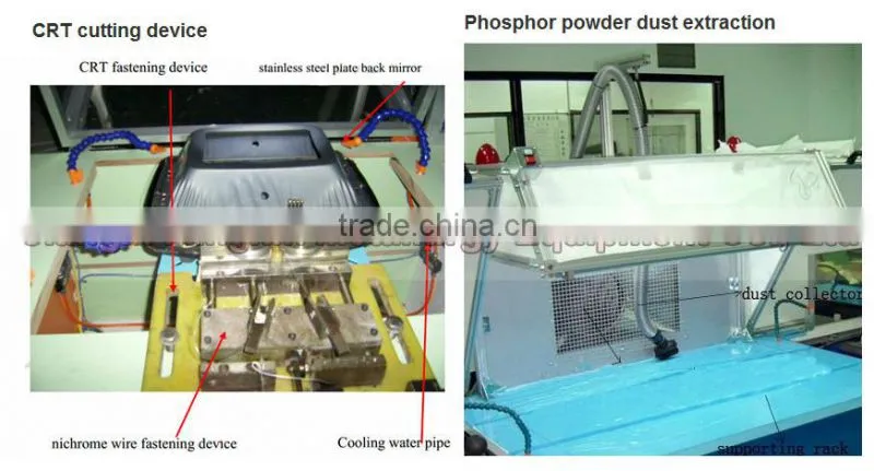 Single station hot wire crt cutting equipment for TV CRT monitor scraps Recycling