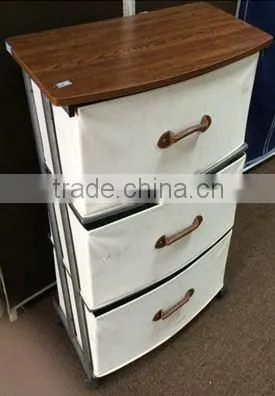 New style 3 tiers fabric drawers storage rack/organizer