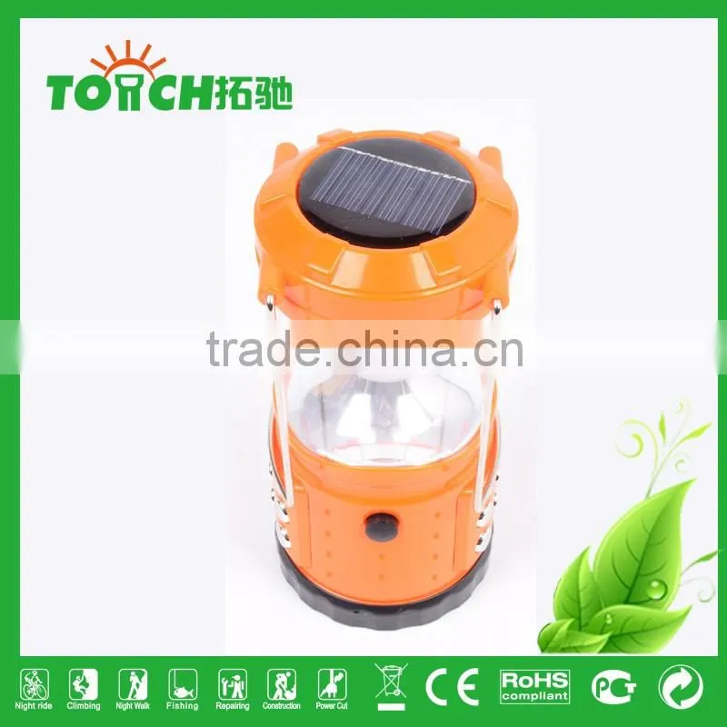Ball Bulb ABS Plastic Lantern Light Fashion New Design Orange Camping Lamp with Inner Battery and Charger